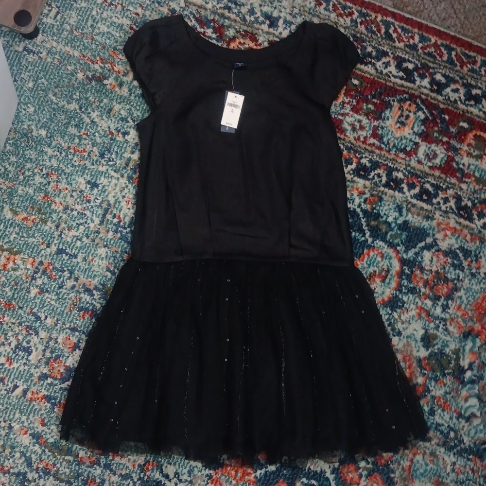 GAP Black Sparkle Tulle Skirt Kids Formal Dress